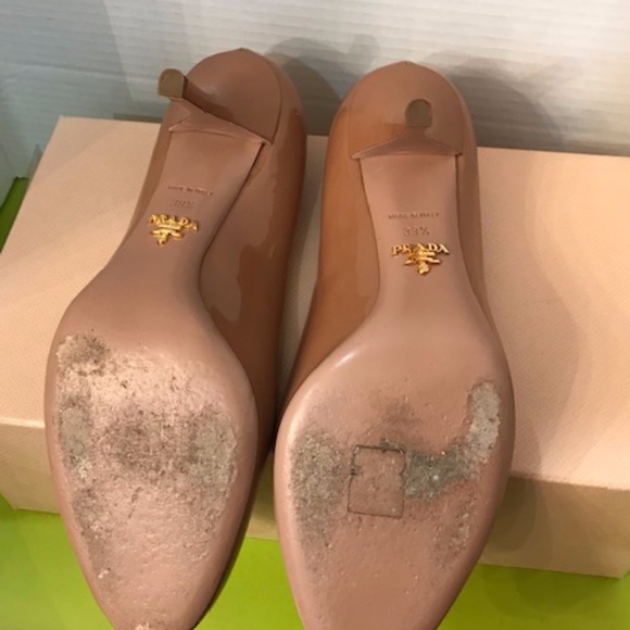 Prada Cammeo Vernice Pumps Nude Sz. 39.5 - Picture 10 of 10
